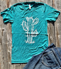 Load image into Gallery viewer, Teal Cactus Tee
