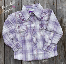 Load image into Gallery viewer, Lavender Toddler Western Shirt
