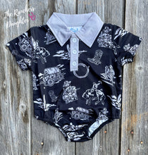 Load image into Gallery viewer, Shea Baby Wild West Polo Onesie
