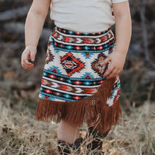 Load image into Gallery viewer, Shea Baby Cream Aztec Fringe Skirt
