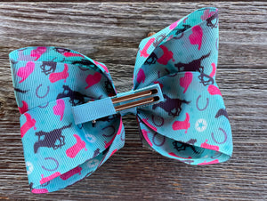 Shea Baby Turquoise Cowgirl Bow