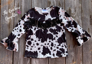 Shea Baby Longsleeve Cowprint Shirt