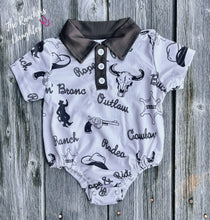 Load image into Gallery viewer, Shea Baby Cowboy Polo Onesie
