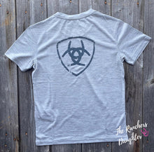 Load image into Gallery viewer, Ariat Boys Echo Gray Charger Tee
