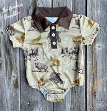 Load image into Gallery viewer, Shea Baby Coyote Polo Onesie
