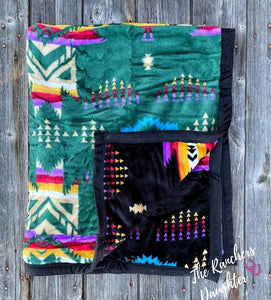 Aztec Plush Baby Blankets