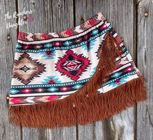 Load image into Gallery viewer, Shea Baby Cream Aztec Fringe Skirt
