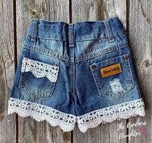 Load image into Gallery viewer, Shea Baby Denim Lace Shorts
