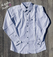Load image into Gallery viewer, Men’s White Diamond Western Shirt
