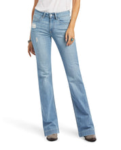 Load image into Gallery viewer, Ariat High Rise Slim Trouser Light Wash Aisha Wide Leg Jean
