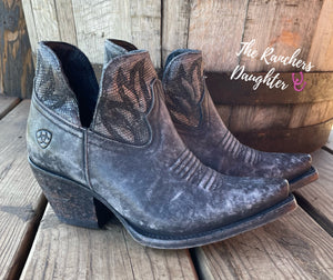 Ariat Naturally Distressed Black Hazel Western Boots