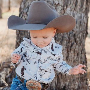 Shea Baby Cowboy Pearl Snap Onesie