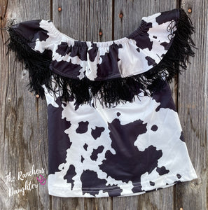Shea Baby Short Sleeve Cowprint Shirt