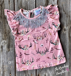 Shea Baby Antler Fringe Top