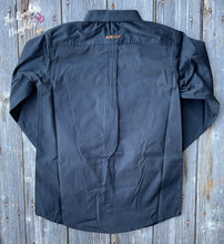 Load image into Gallery viewer, Ariat Boys Black Solid Twill Classic Fit Western Shirt
