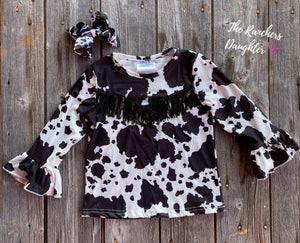 Shea Baby Longsleeve Cowprint Shirt