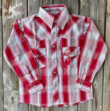 Load image into Gallery viewer, Red Plaid Boys Western Shirt
