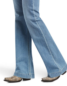 Ariat High Rise Slim Trouser Light Wash Aisha Wide Leg Jean