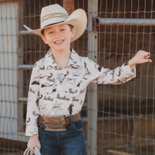 Load image into Gallery viewer, Shea Baby Cowboy Pearl Snap Shirt
