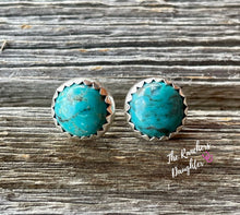 Load image into Gallery viewer, Sterling Silver Turquoise Stud Earrings
