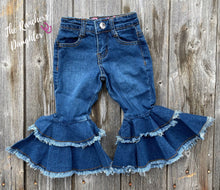 Load image into Gallery viewer, Cowgirl Hardware Double Ruffle Bell Jeans
