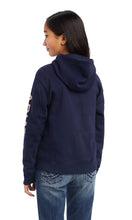 Load image into Gallery viewer, Ariat Girls Navy Eclipse Logo Hoodie
