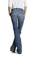 Load image into Gallery viewer, Ariat R.E.A.L. Mid Rise Stretch Whipstitch Rainstorm Boot Cut Jean
